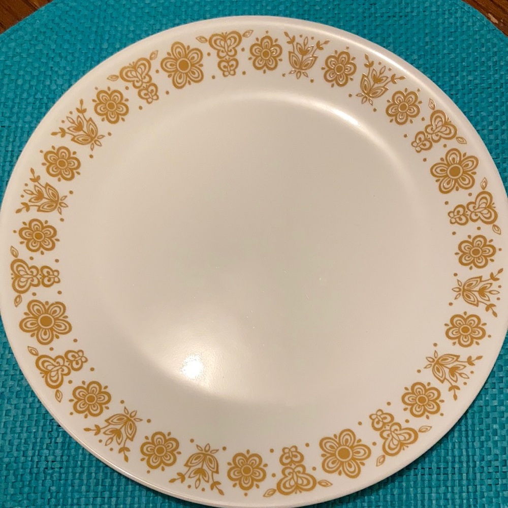 2 10” Corningware Butterfly Pattern Plates